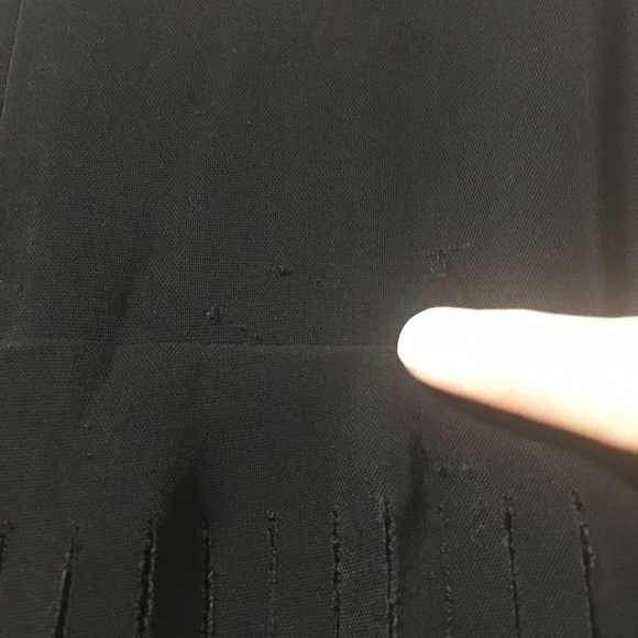 JS Collections Black Fringed Mini Skirt Size 4 - Picture 4 of 6